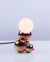 Bubbly 01-SM Table, Sculptural Molecule Lamp in Rainbow Finish