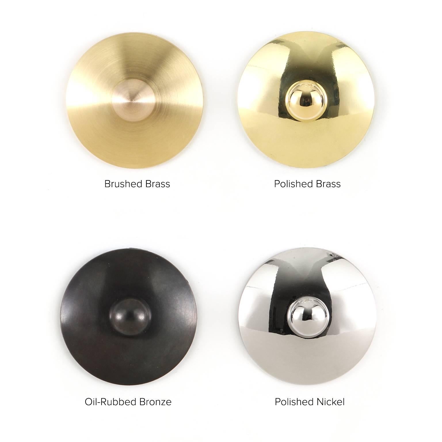 American Lina Twelve-Light Chandelier, Brushed Brass, Modern Minimal Geometric Lighting For Sale