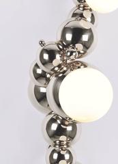 Bubbly 03 Light Wall-Mount, Modern Molecule Sculptural Sconce, Polished Nickel