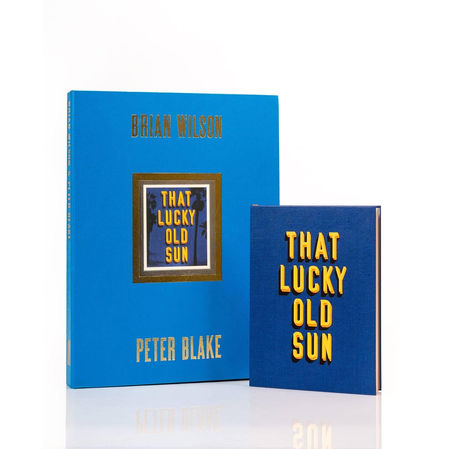 That Lucky Old Sun is a limited edition boxed set which consists; a handmade book, CD, facsimile music sheets, lyrics and a set of 12 original fine art prints signed by Brian Wilson and Sir Peter Blake. The fine art boxed set was inspired by the
