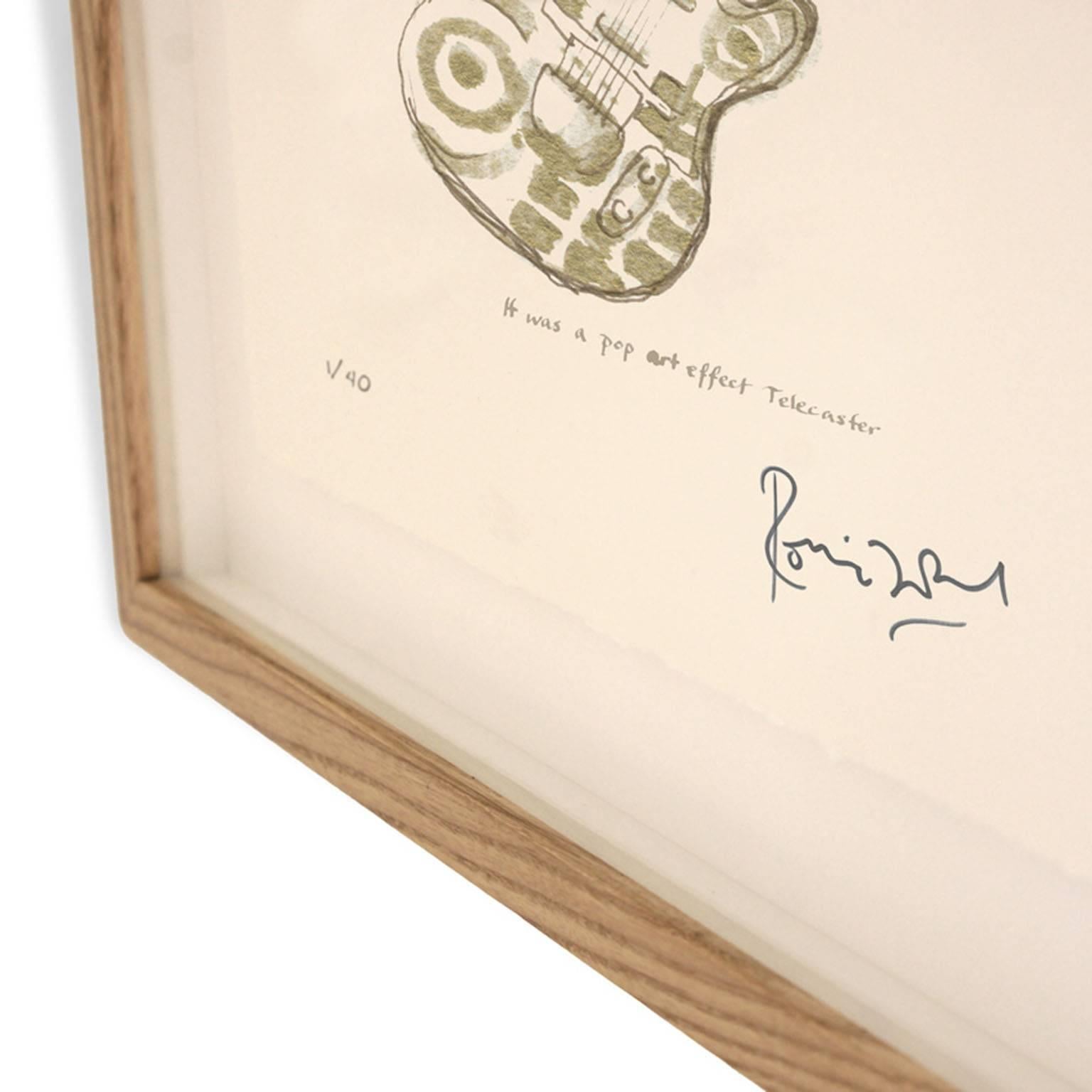 Ronnie Wood has created a series of new drawings inspired by the content of his recently discovered 1965 diary. Eight are available as individual signed artworks.

Ronnie Wood: 'I just closed my eyes, opened them, and drew what was photographically