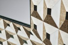 Venetian Love Mirror Frame in Marble Marquetry