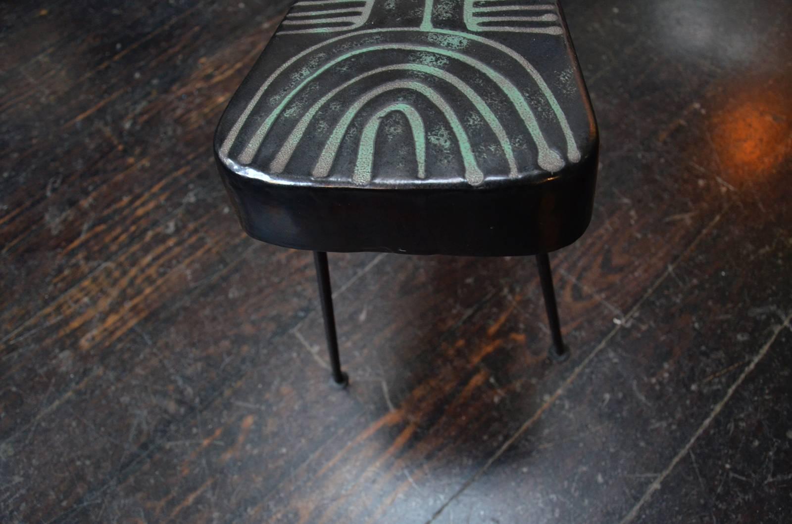 Very Unique Sculptural Side Table by Roger Capron, 1955 2
