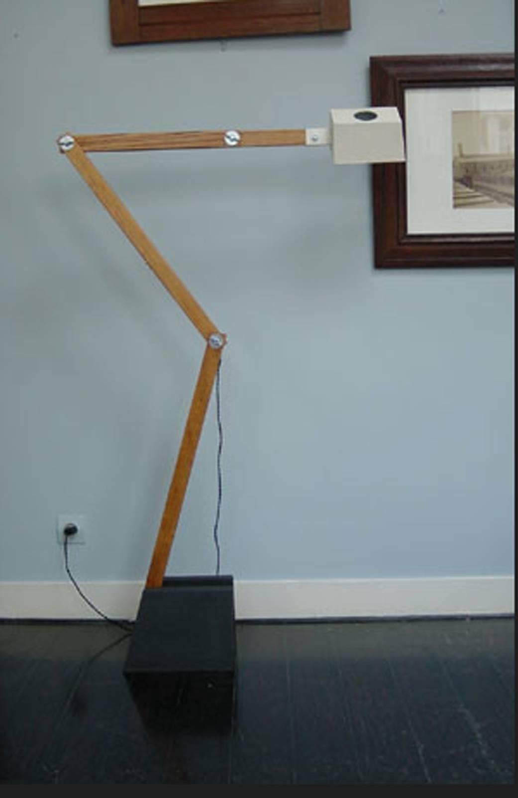 Fantastic Sculptural Architect Standing Lamp, Limited Edition, by Florence Lopez In Excellent Condition For Sale In Paris, FR