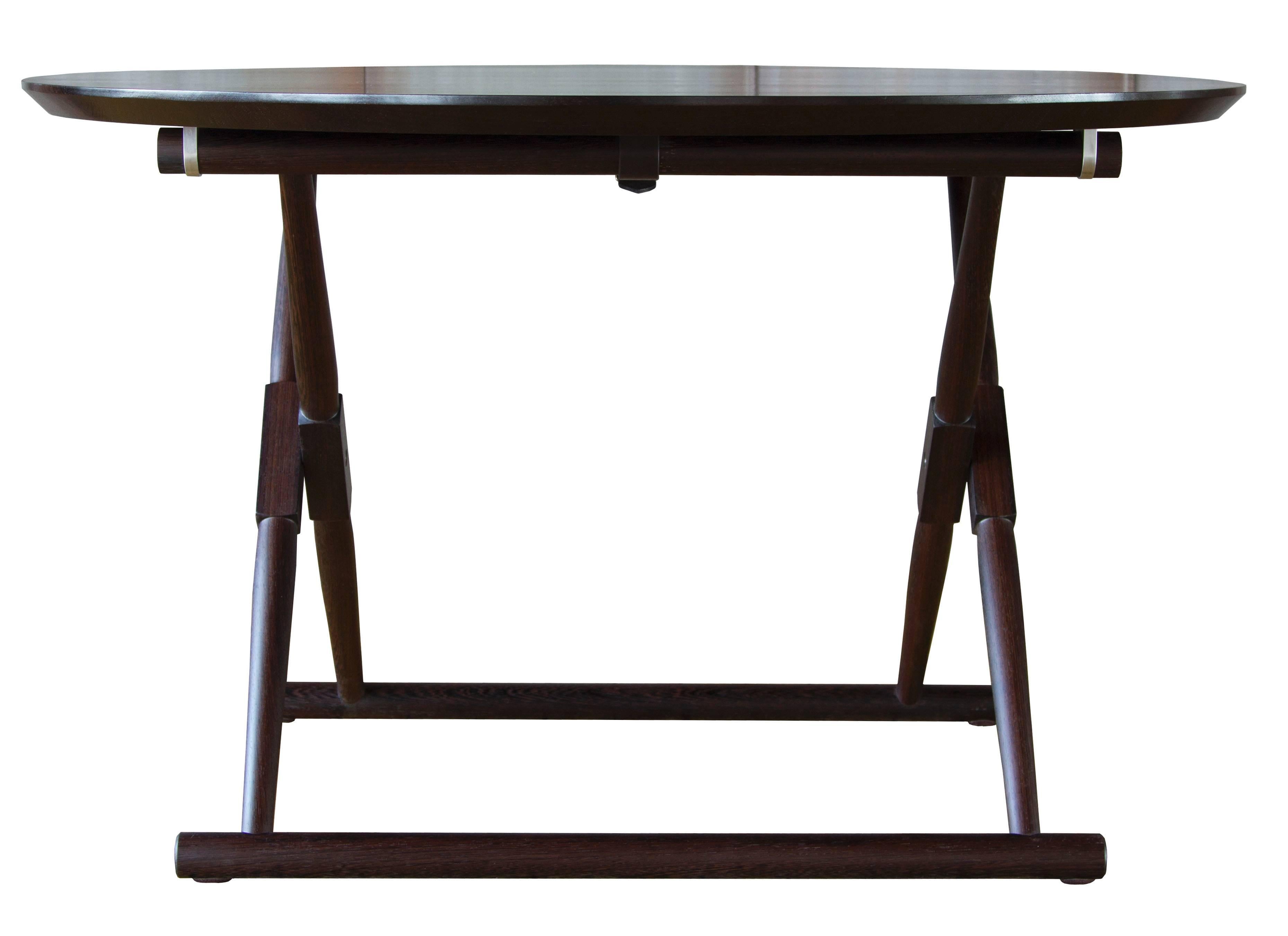 Modern Matthiessen Round Table in Oiled Wenge - handcrafted by Richard Wrightman Design