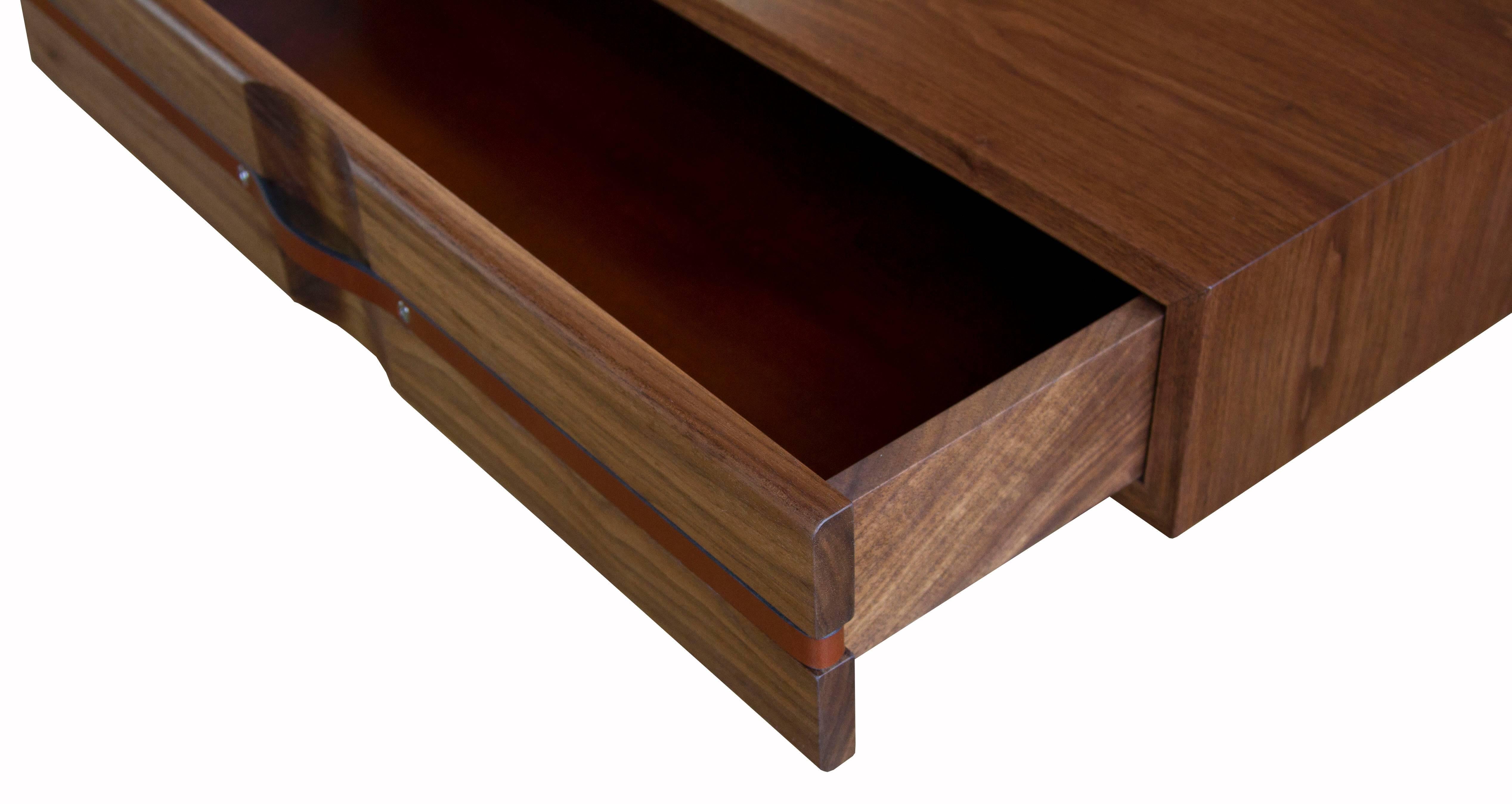 Modern Matthiessen Side Table in Oiled Walnut - handcrafted by Richard Wrightman Design
