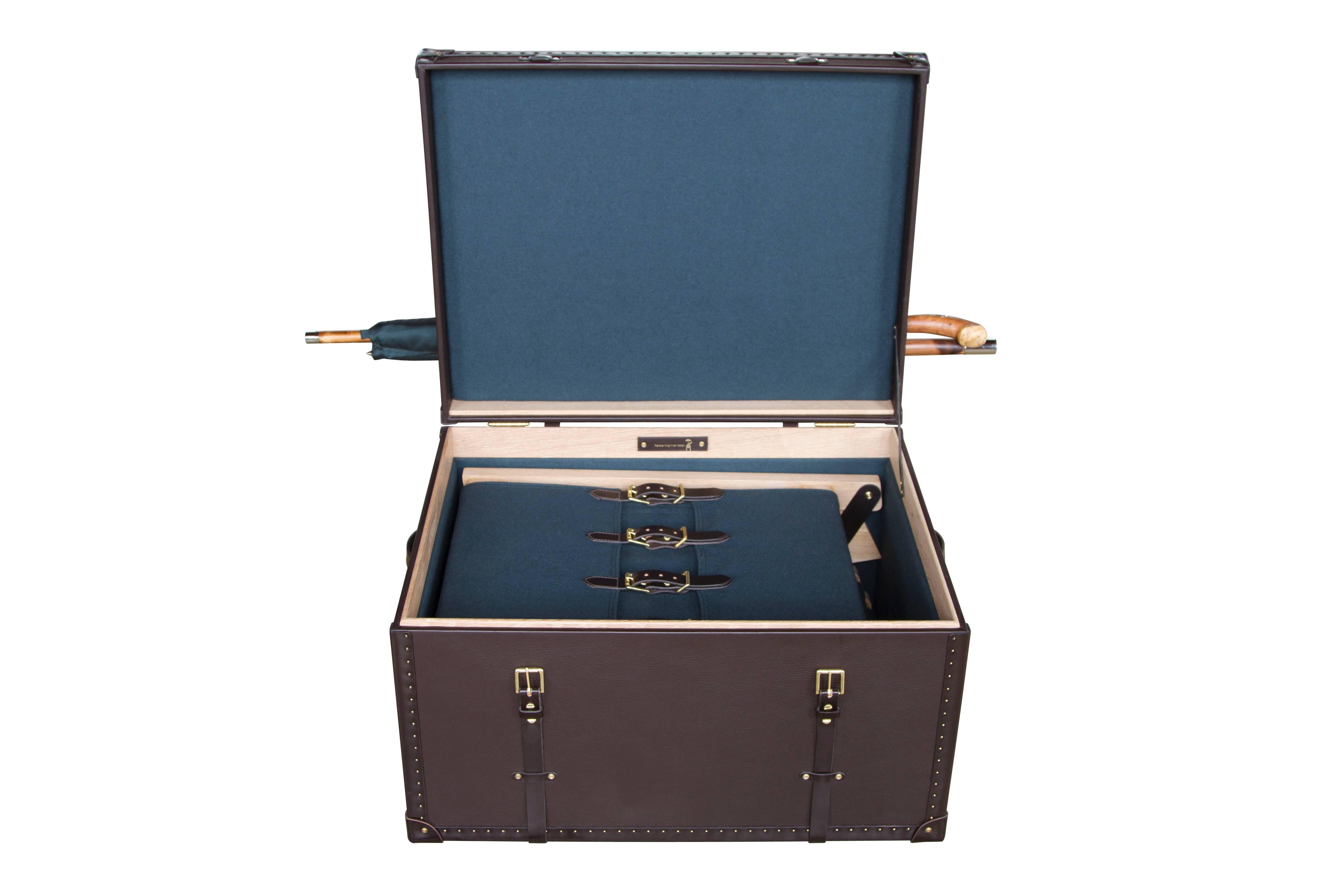Modern Officer's Field Set, Leather and Oak - handcrafted by Richard Wrightman Design