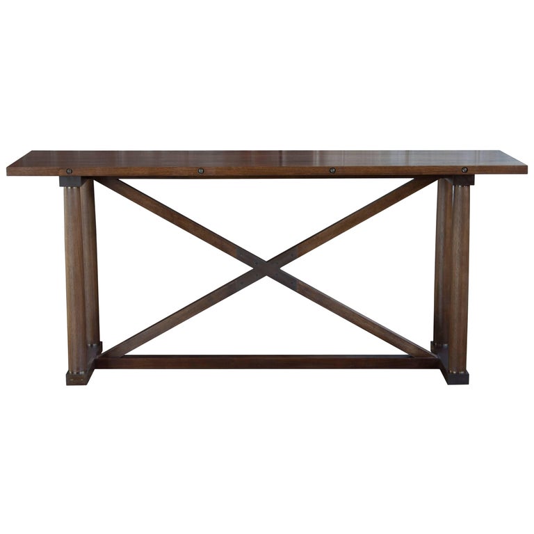 Carden Console in Walnut and Brass - handcrafted by Richard Wrightman Design For Sale