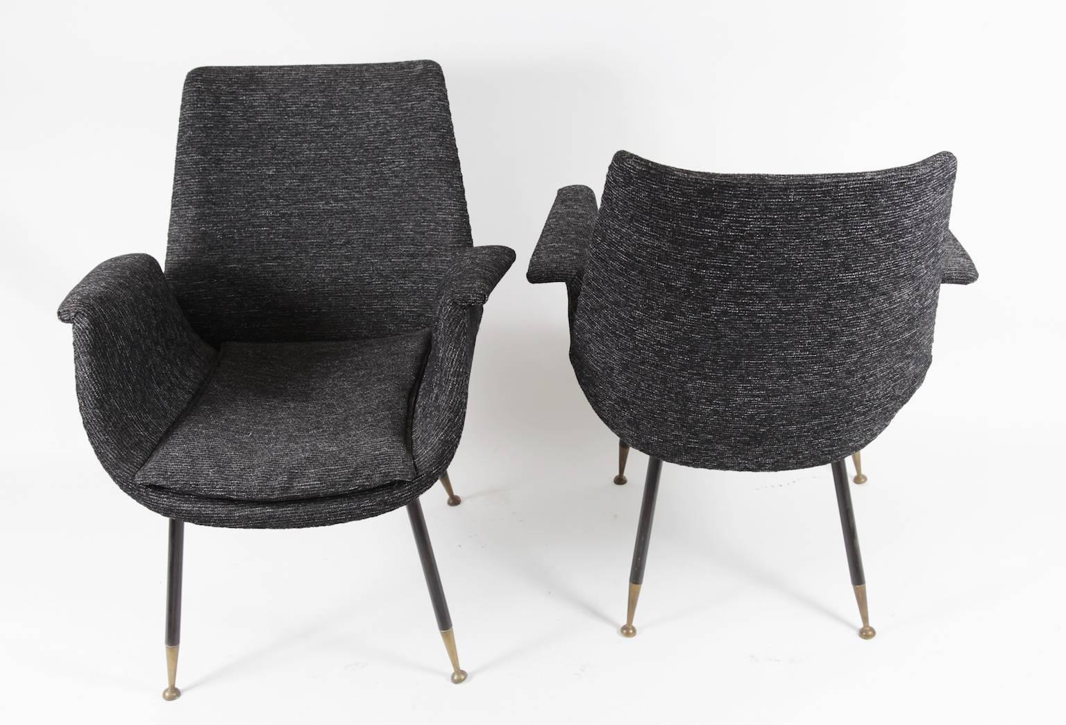 Mid-Century Modern Pair of Little Armchairs by Gastone Rinaldi for RIMA, 1956 For Sale