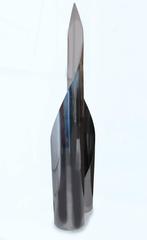 Geometric Abstract Polished Aluminium Table Lamp, 1970s, Italy