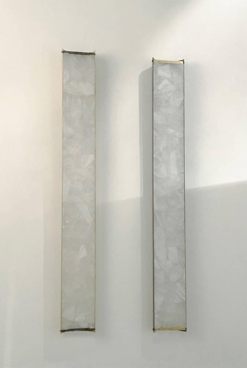 Modern Pair of contemporary sconce in quarzite, by Abarchitects 2017, Italy