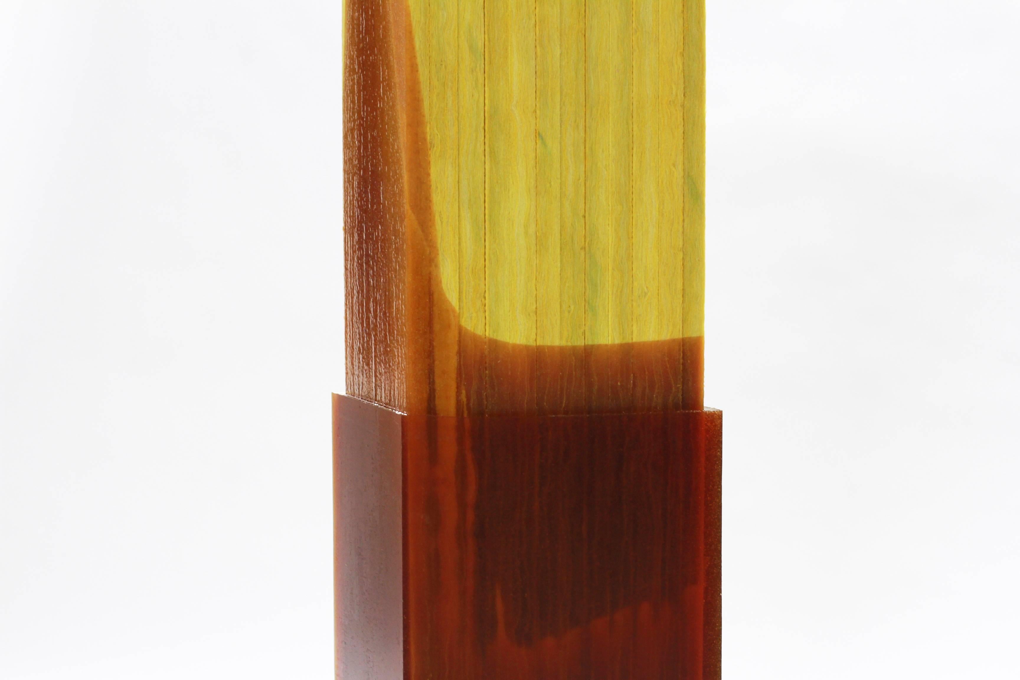 Post-Modern 602 Block Sculpture in Fiberglass Insulation Paneling and Cast Industrial Rubber