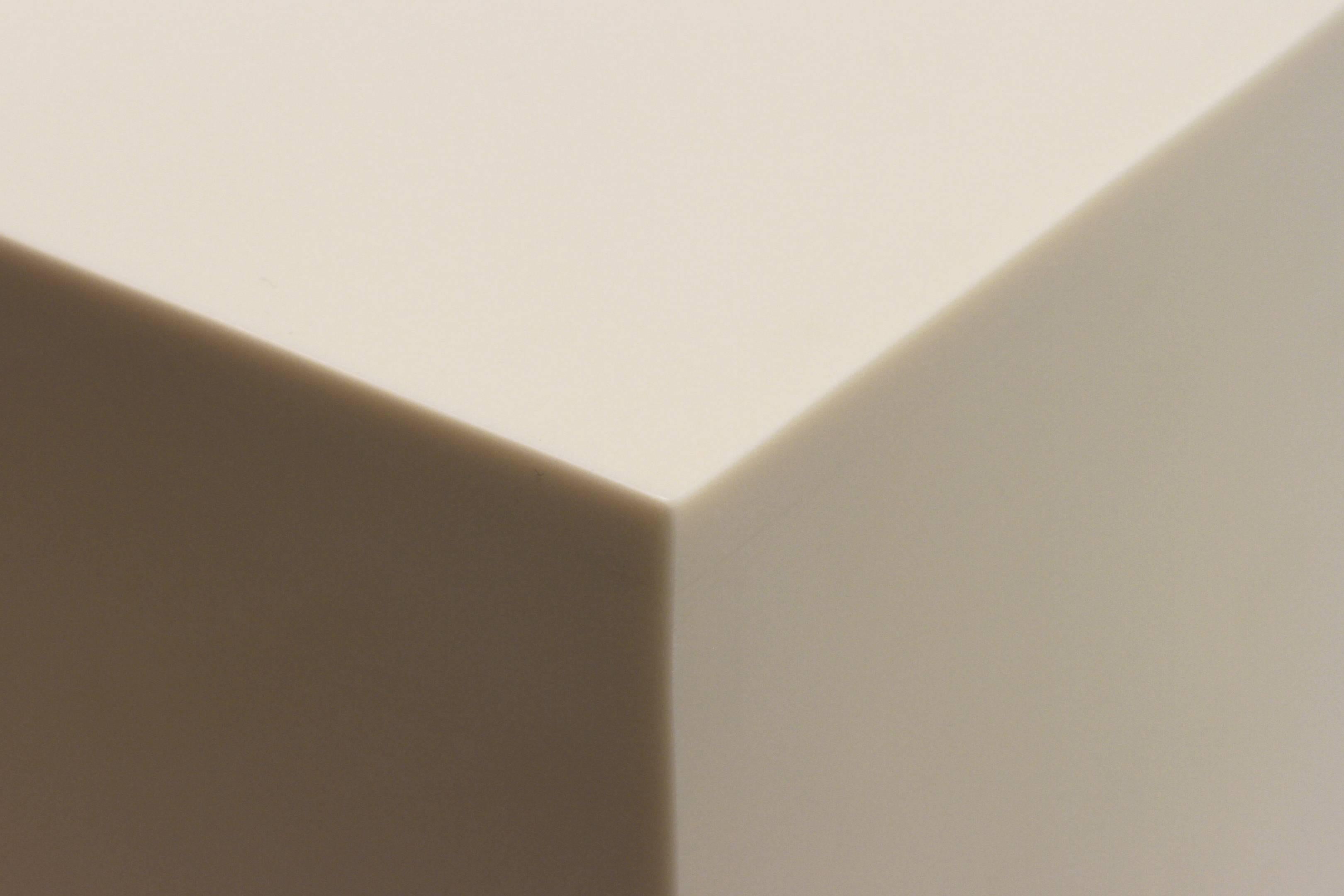 Post-Modern 708A/708B Stool - Modern Sculpture in Natural Rubber and Corian