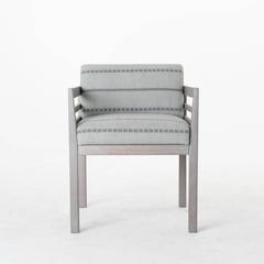 Organic Modern Brazilian Cumaru Wood Armchairs, by Celina with ZAK + FOX Textile