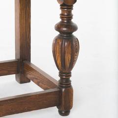 Arts and Crafts Alamo Oak Tall Armoire Cabinet with Linen Fold Side and Drawer