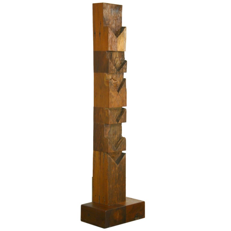 Zanini de Zanine Wood TOTEM #3 Sculpture  For Sale