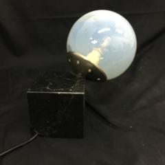 Vintage Black Marble Small Table Lamp Made in Italy, circa 1975