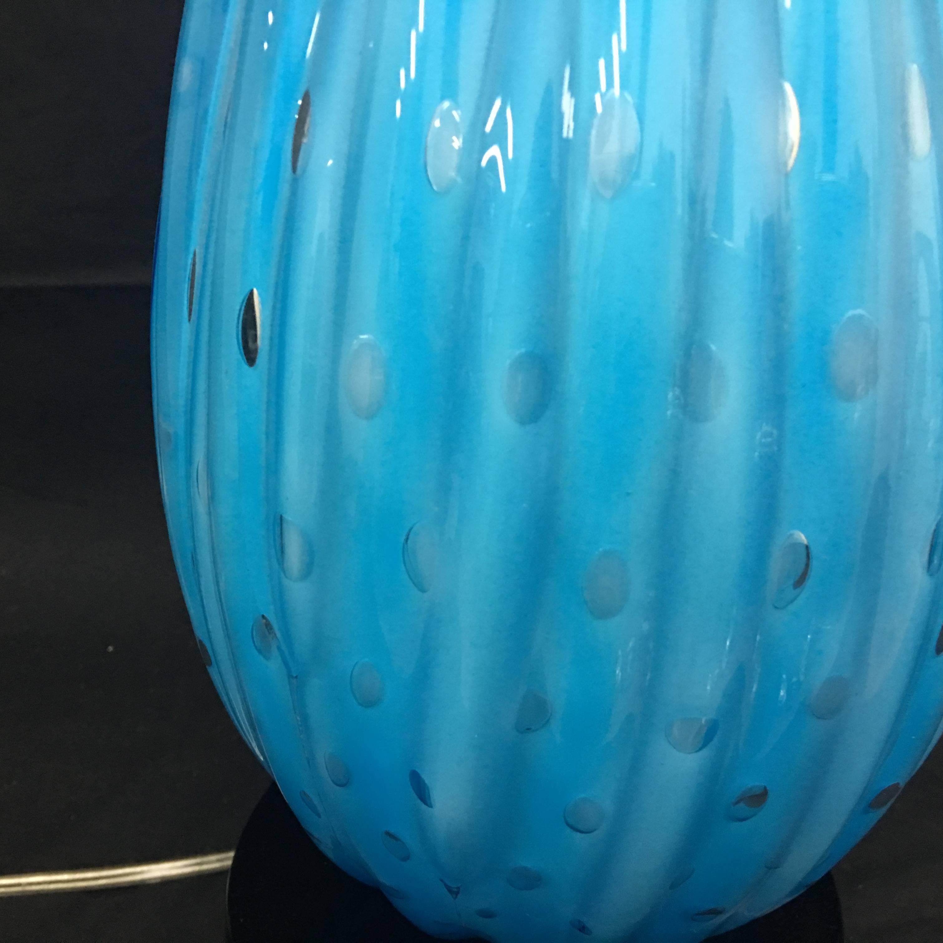 Blue and Black Murano Glass Table Lamp by Fendi, circa 2000 1