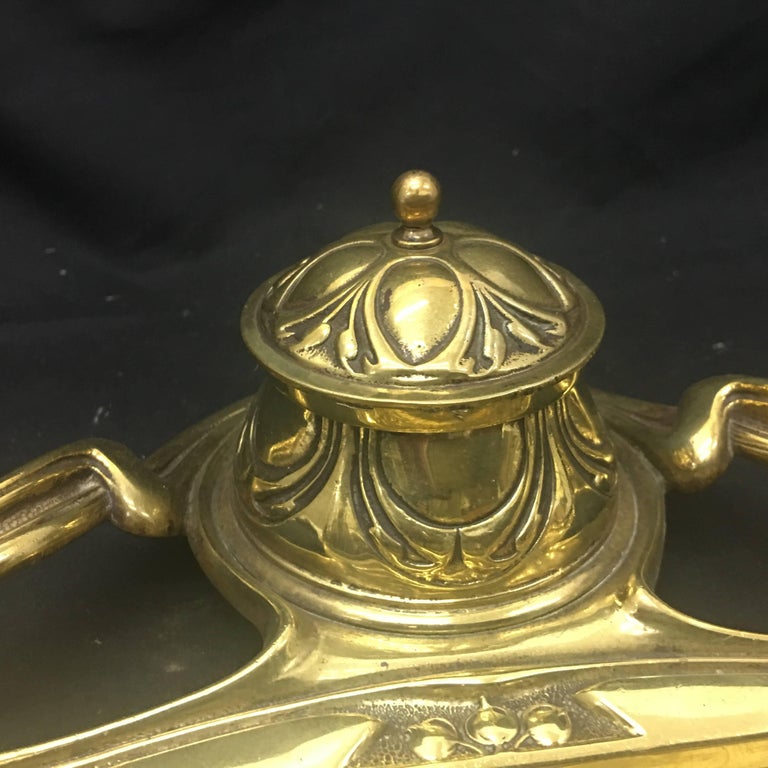 Art Nouveau Brass Inkwell, circa 1900 at 1stDibs