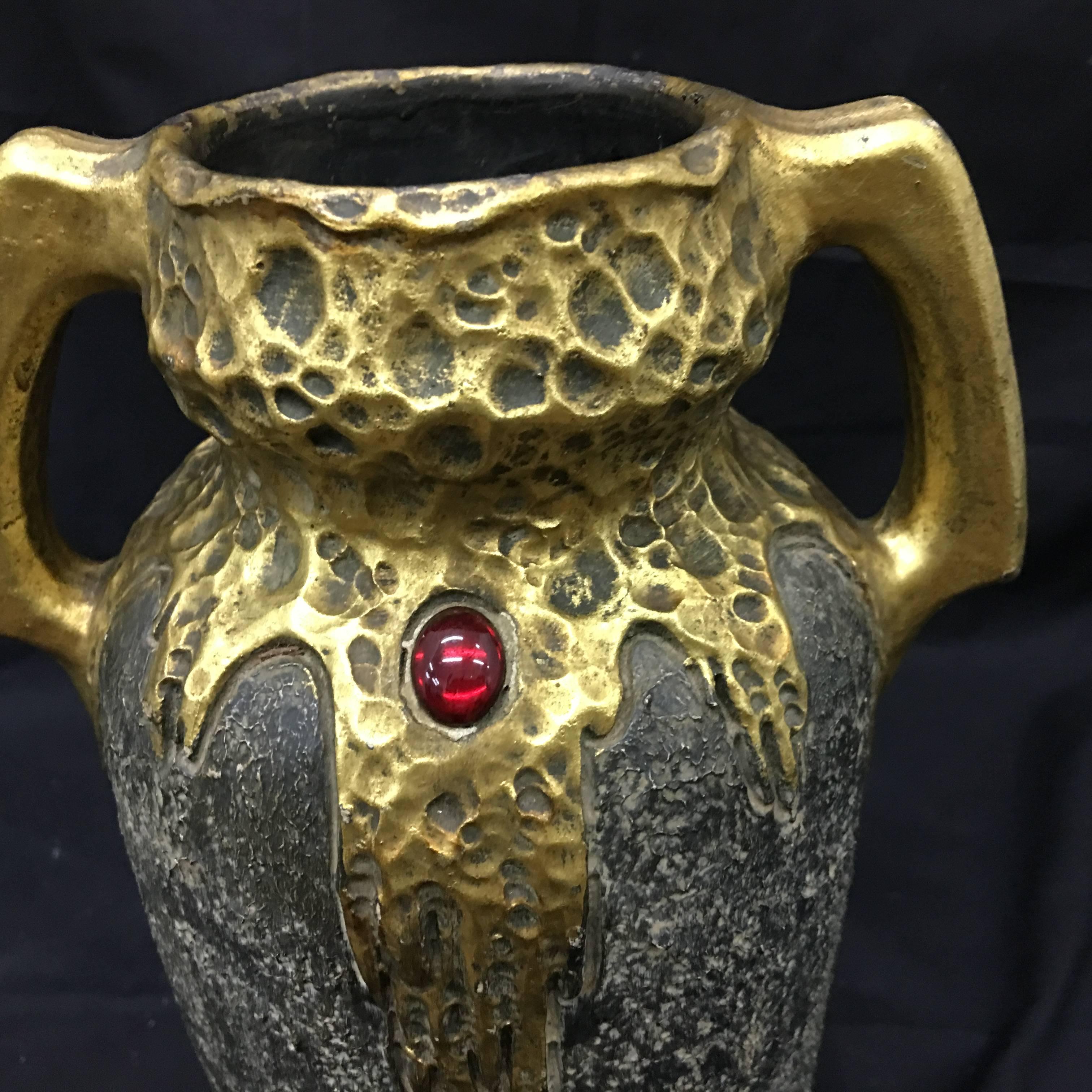 Art Nouveau German Jugendstil Ceramic Vase, circa 1900