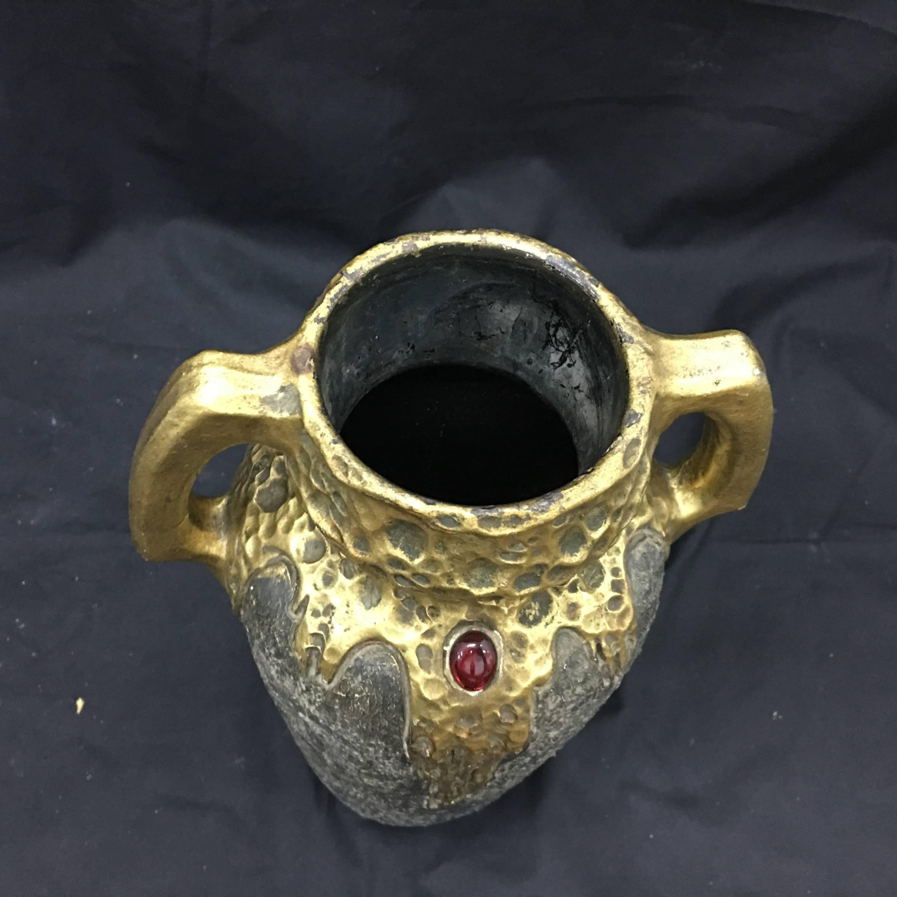 German Jugendstil Ceramic Vase, circa 1900 1