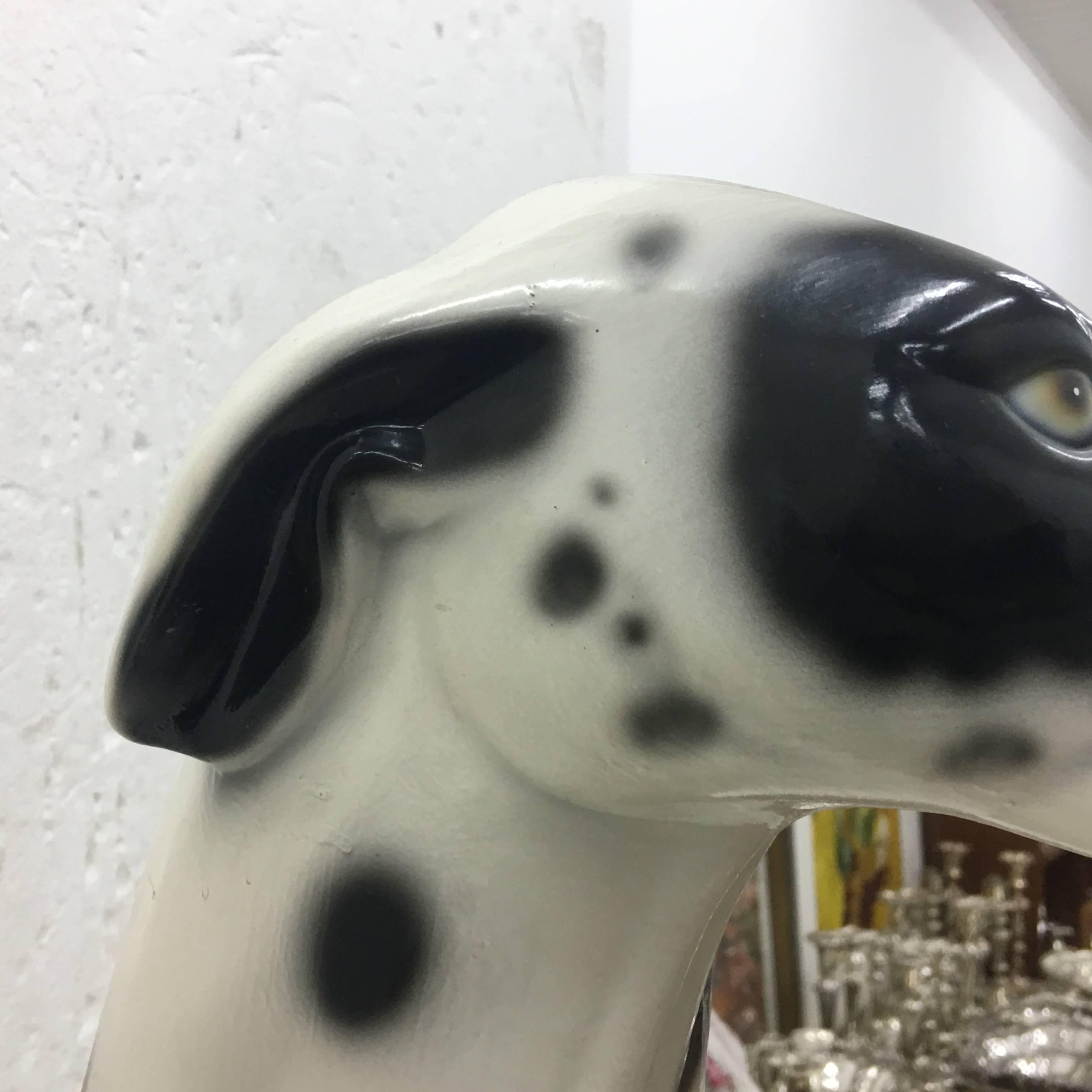 Italian Mid-Century Modern Ceramic Dog, Made in Italy, circa 1950