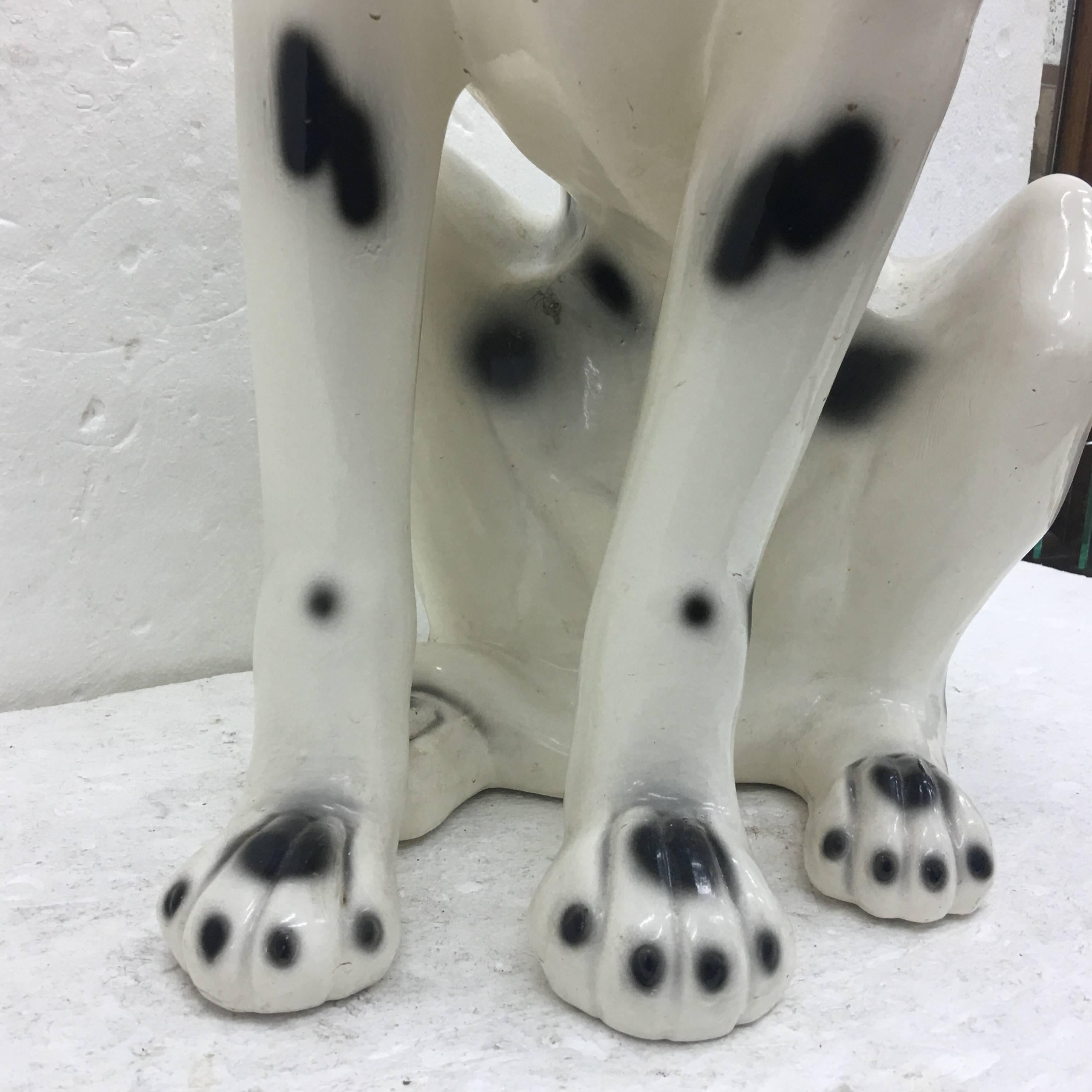 Mid-Century Modern Ceramic Dog, Made in Italy, circa 1950 In Excellent Condition In Aci Castello, IT