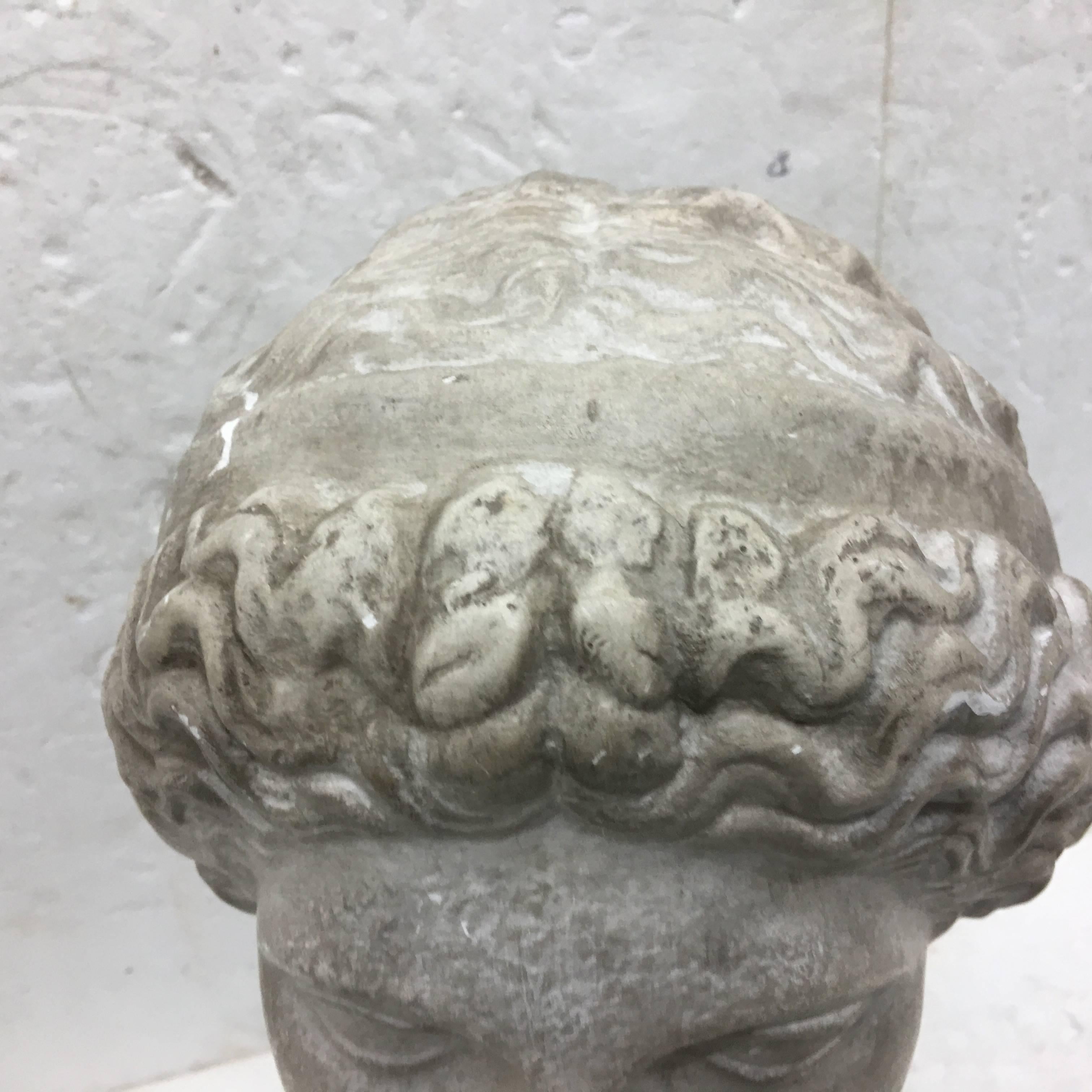 Italian Neoclassical Plaster Roman Head, Italy, circa 1930