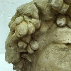 Bacco Stone Head, Made in Italy in Early 20th Century