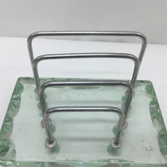 1950s Fontana Arte Attributed Mid-Century Modern Glass Italian Desk Set