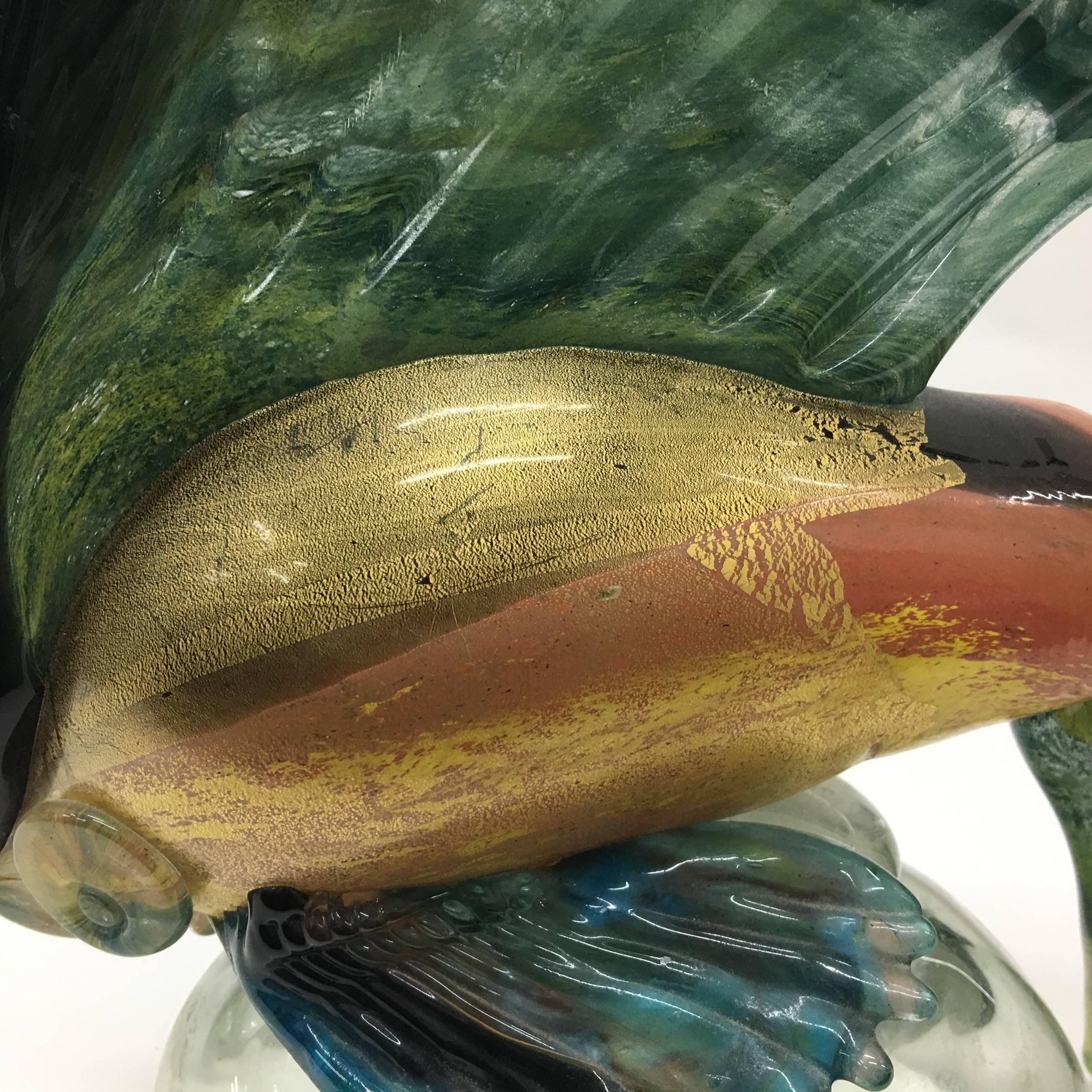 Italian Vintage Multi-Color Murano Glass Fish, circa 1960