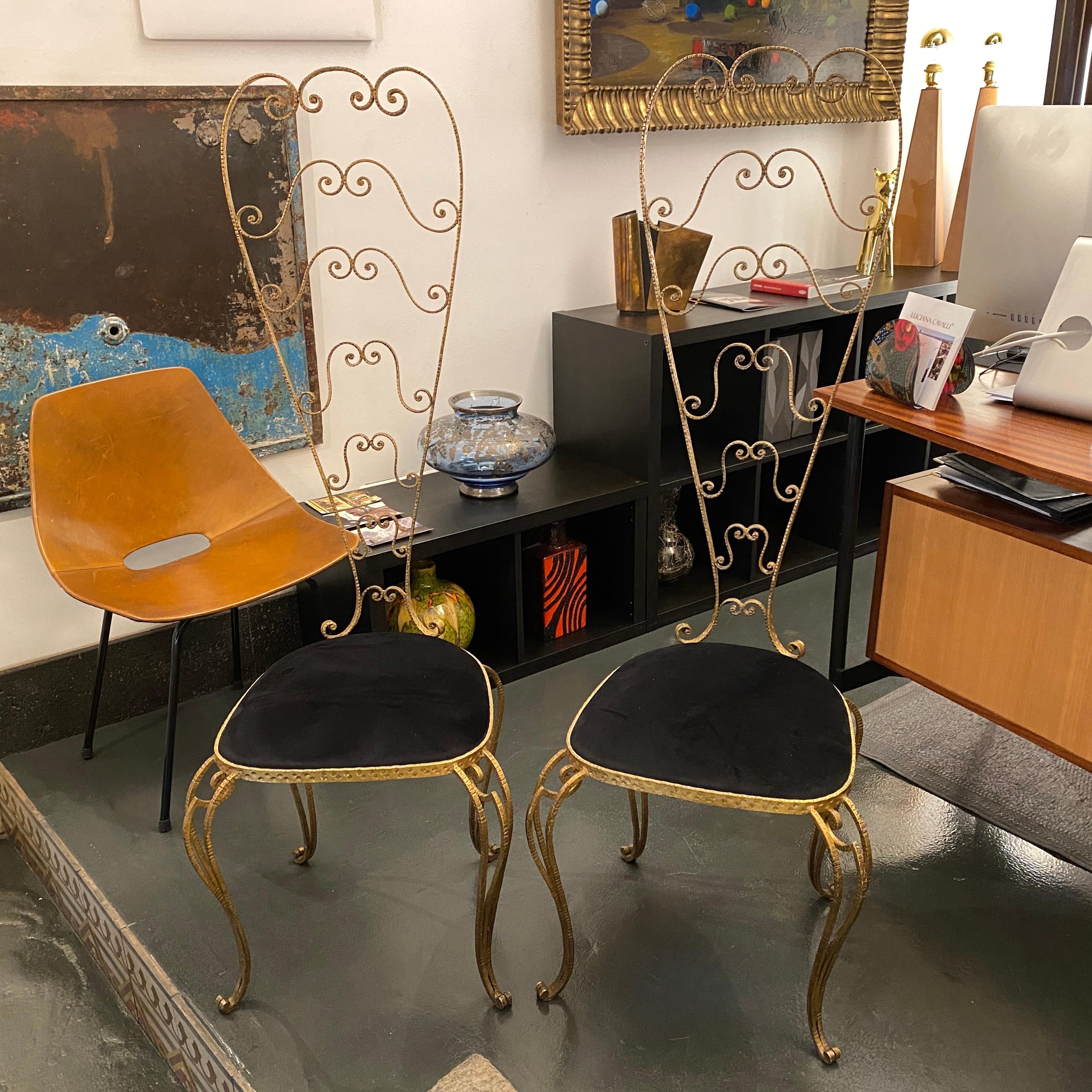 Pair of Pier Luigi Colli Mid-Century Modern Vanity Chairs, circa 1950 6