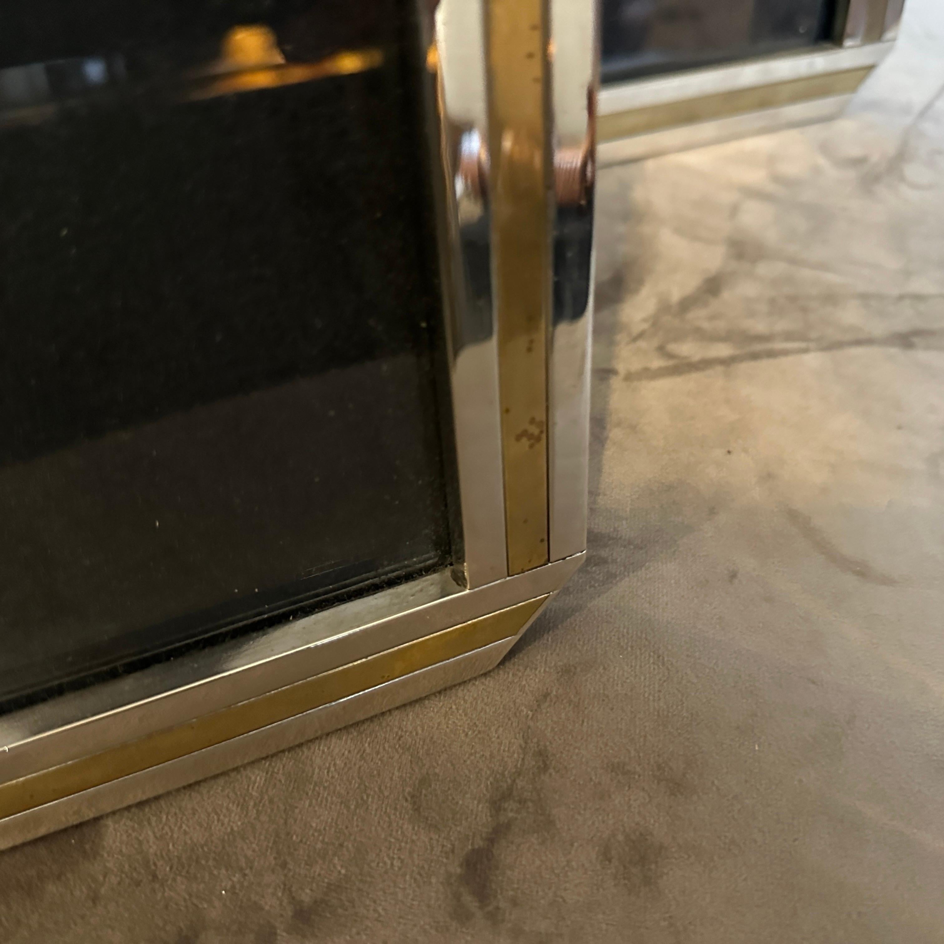 Two 1970s Willy Rizzo Style Mid-century Modern Silver Plated Picture Frames For Sale 6