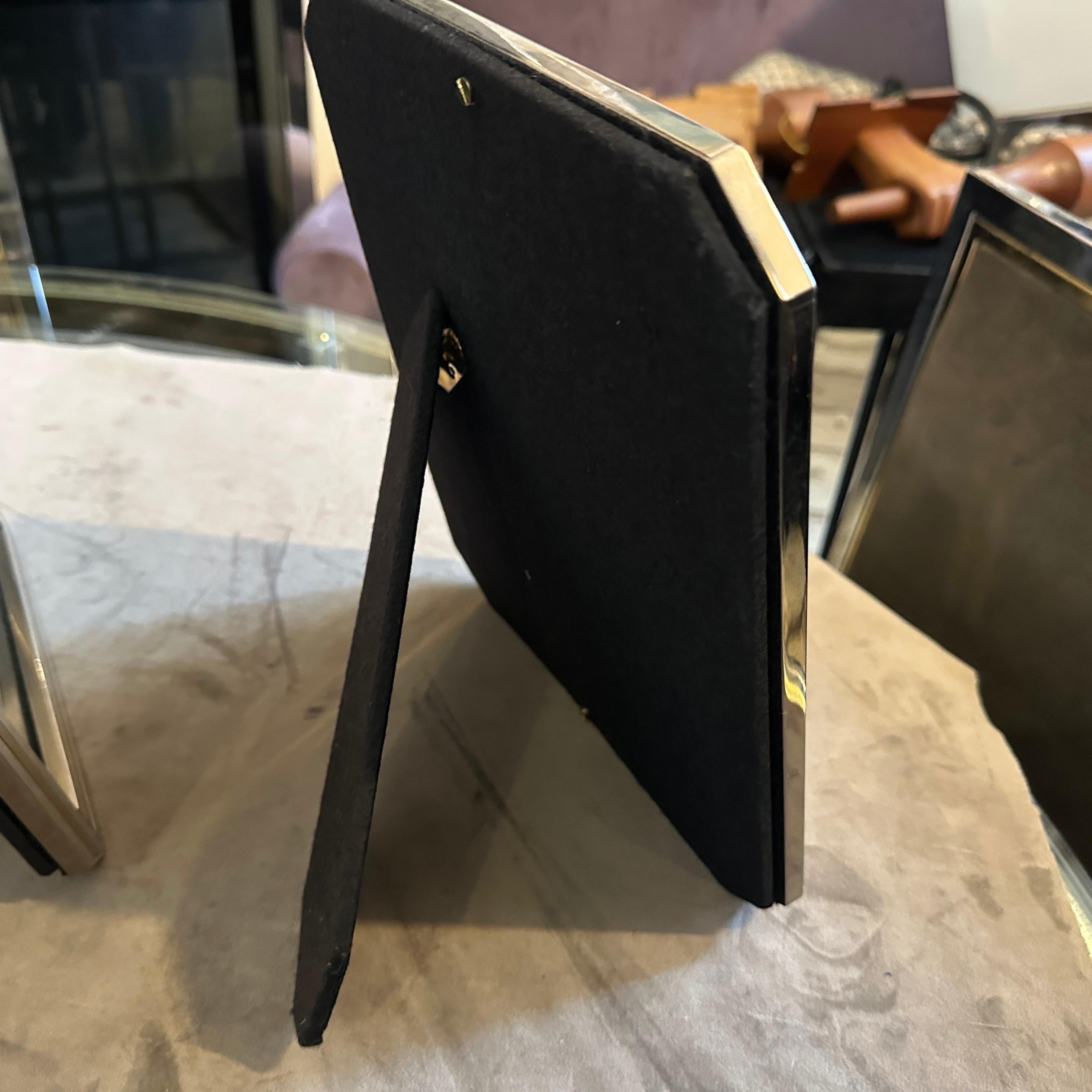 Two 1970s Willy Rizzo Style Mid-century Modern Silver Plated Picture Frames For Sale 8