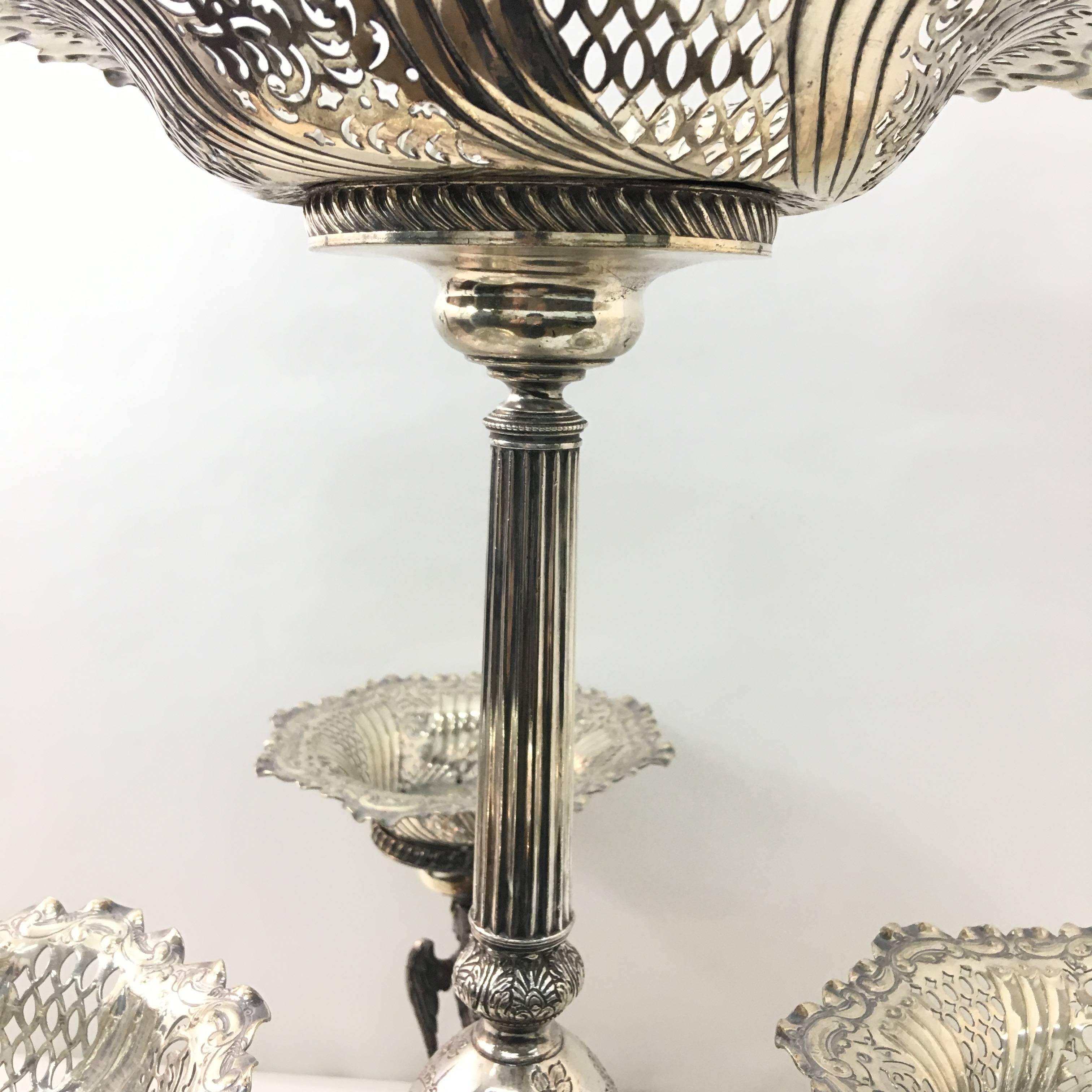 Sheffield Plate English Victorian Epergne by Mappin & Webb, circa 1870
