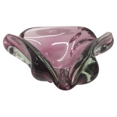 Mid-Century Modern Italian Purple Murano Glass Ashtray, circa 1970