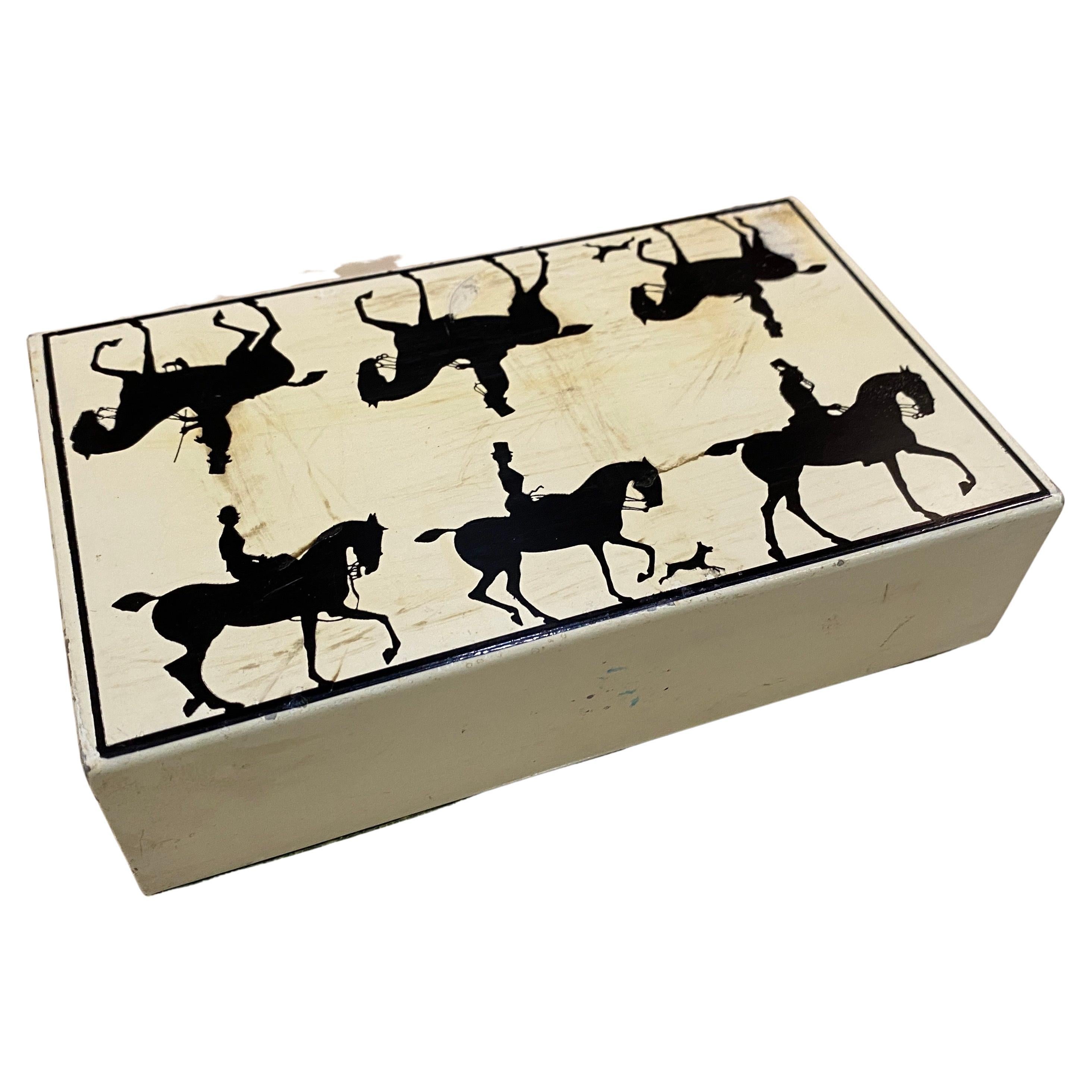 1960s Iconic Mid-Century Modern Enameled Metal and Wood Box by Piero