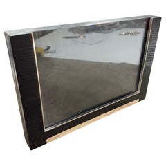 Cornice moderna degli anni '80 in argento sterling e legno ebanizzato di Silvan