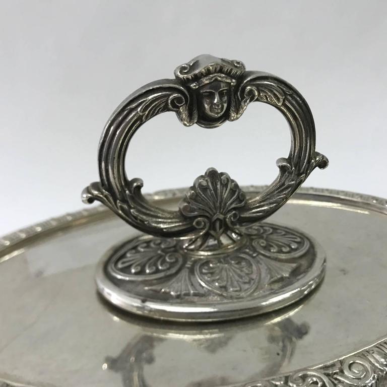 Victorian Silver Plated Oval English Entree Dish, circa 1870 at 1stDibs