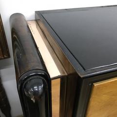 Huge Art Deco wood and pink mirror Italian Sideboard 1920