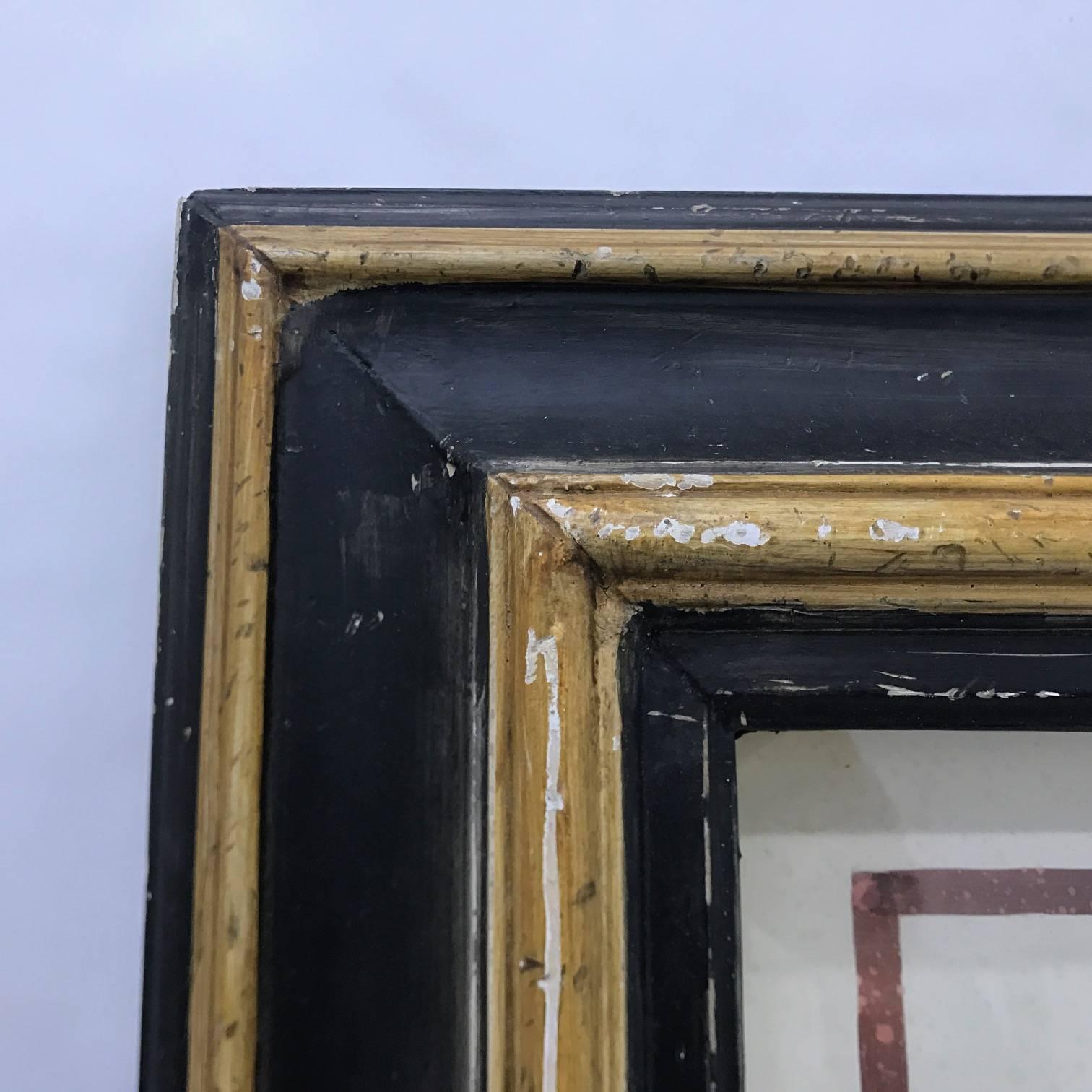 Italian italian framework with shells and plaster cameo