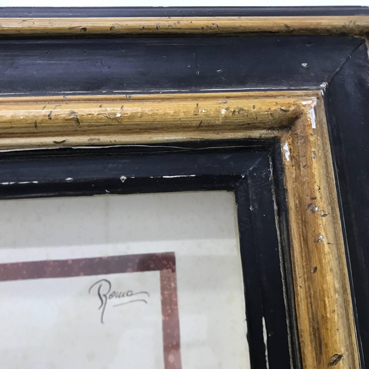 italian framework with shells and plaster cameo In Fair Condition In Aci Castello, IT