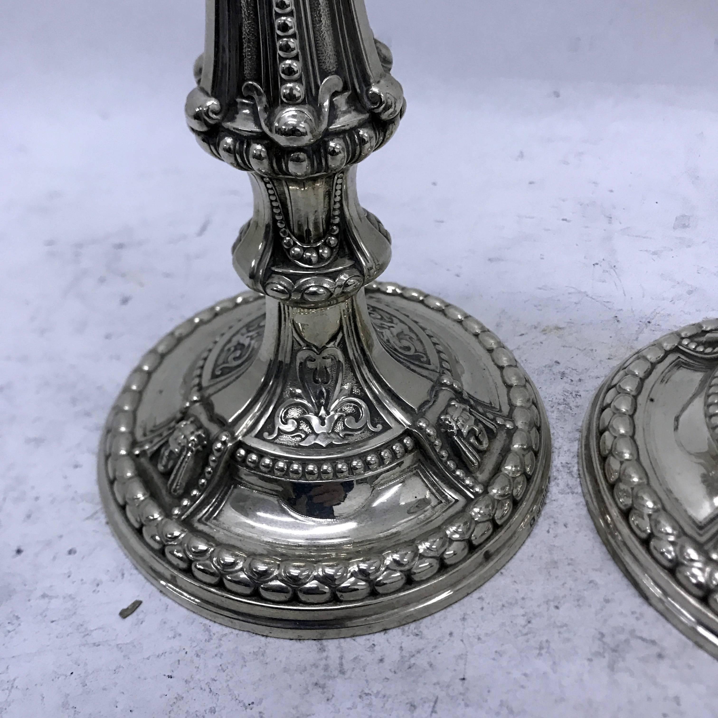 Pair of Sheffield Plate Candlesticks, circa 1840 In Excellent Condition In Aci Castello, IT