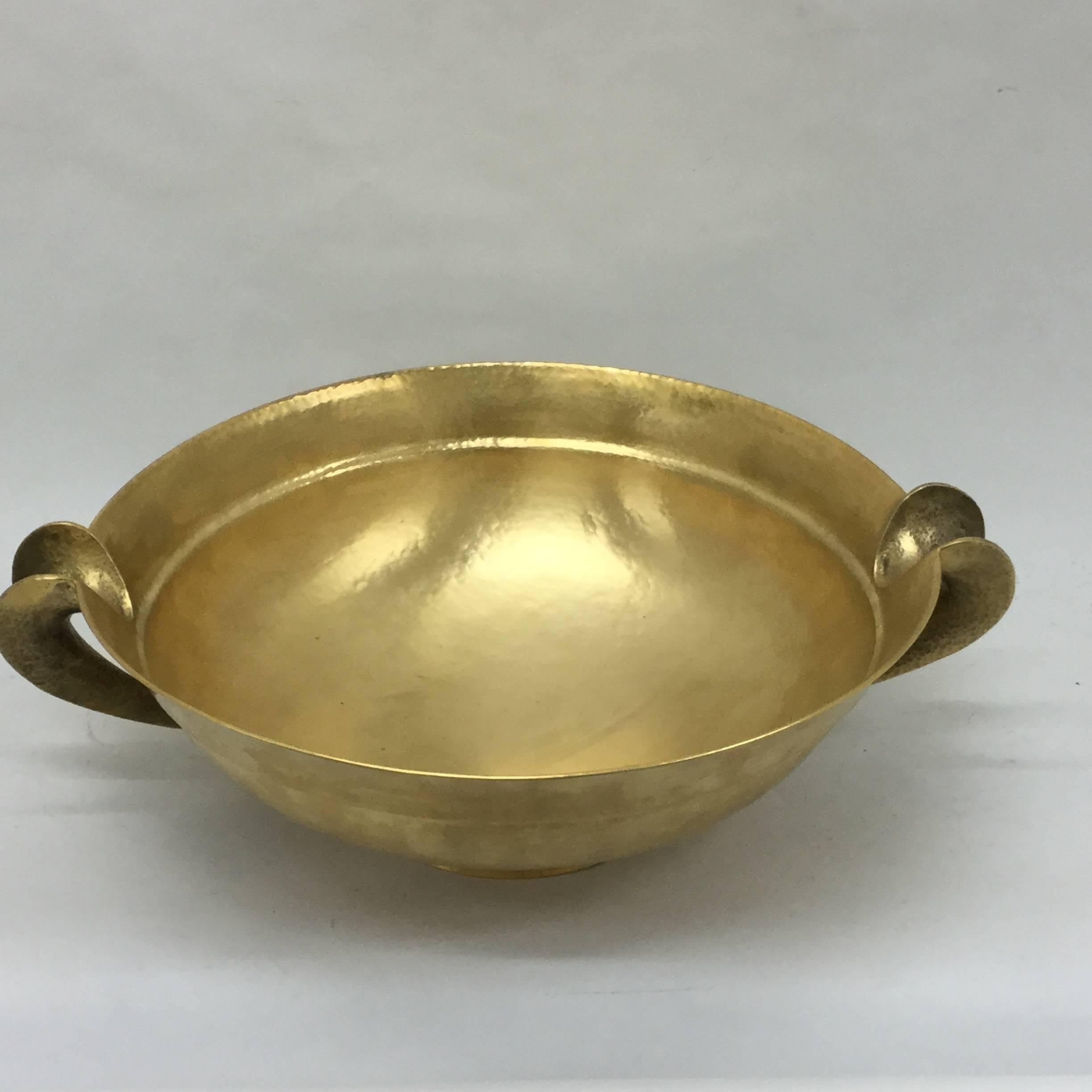 Sterling Silver Gold Washed Centerpiece Made by Pampaloni in Florence in 1990s In Excellent Condition In Aci Castello, IT