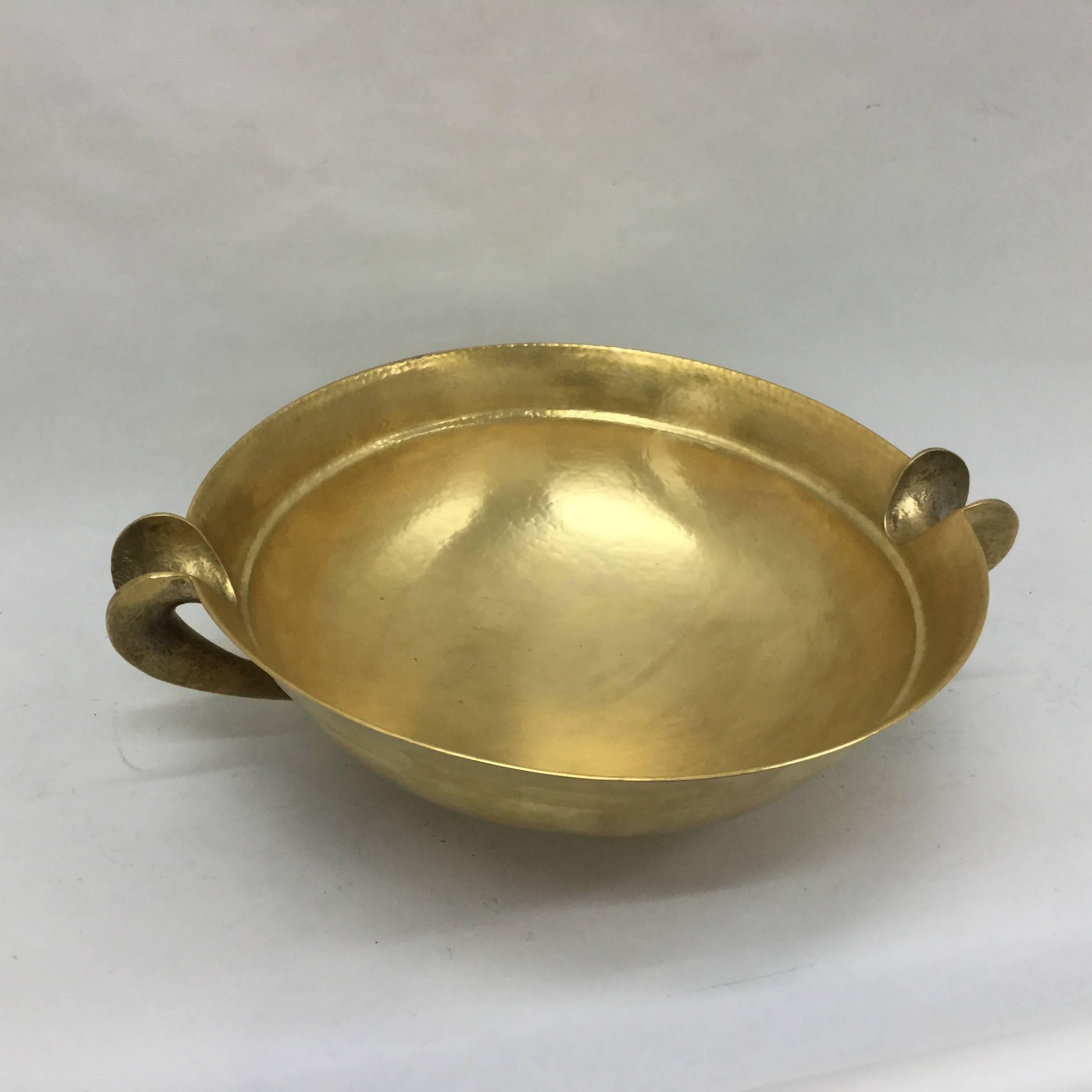 Sterling Silver Gold Washed Centerpiece Made by Pampaloni in Florence in 1990s 3