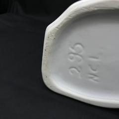 Art Deco Ceramic Sculpture of a White Panther, Italy, circa 1930