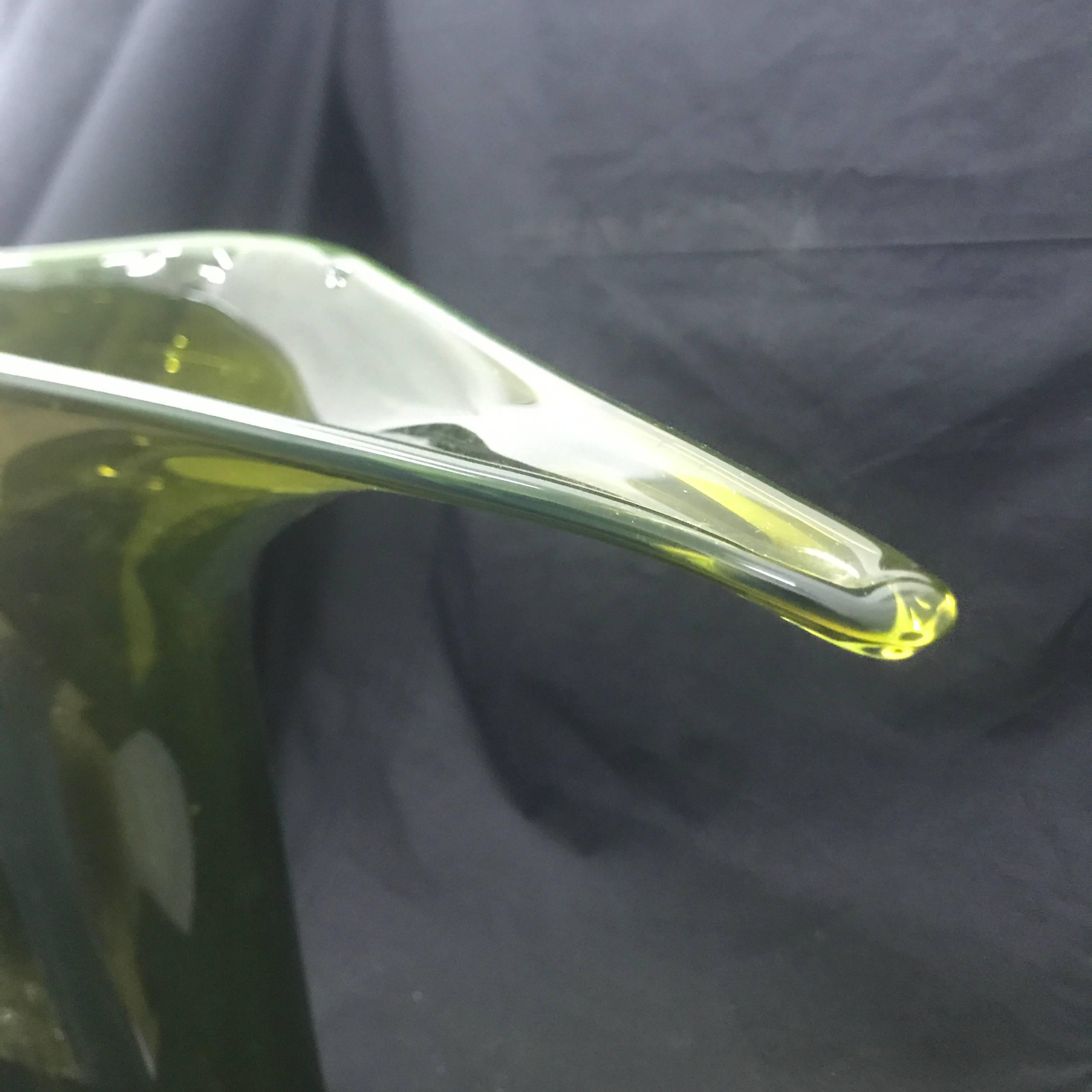 Unique Green Murano Glass Vase Made by Formia, circa 1990 1