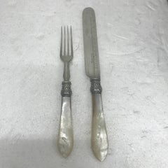 Antique British Set of Knives and Forks in original box, 1923