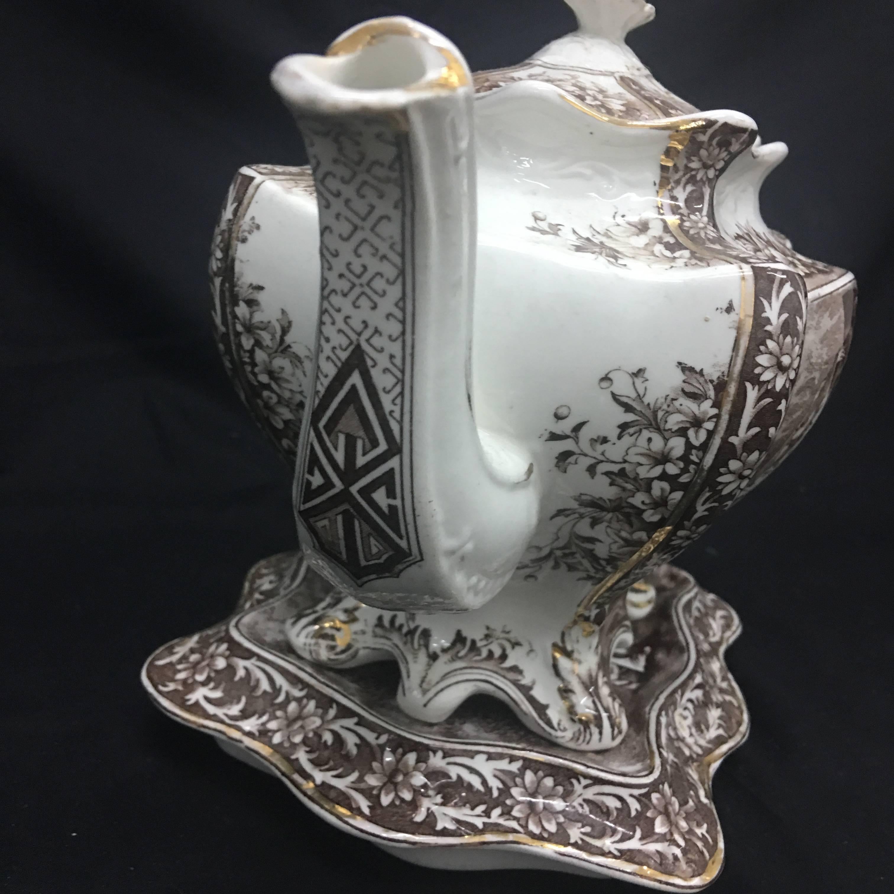 Victorian Ceramic Tea Pot, circa 1870 2