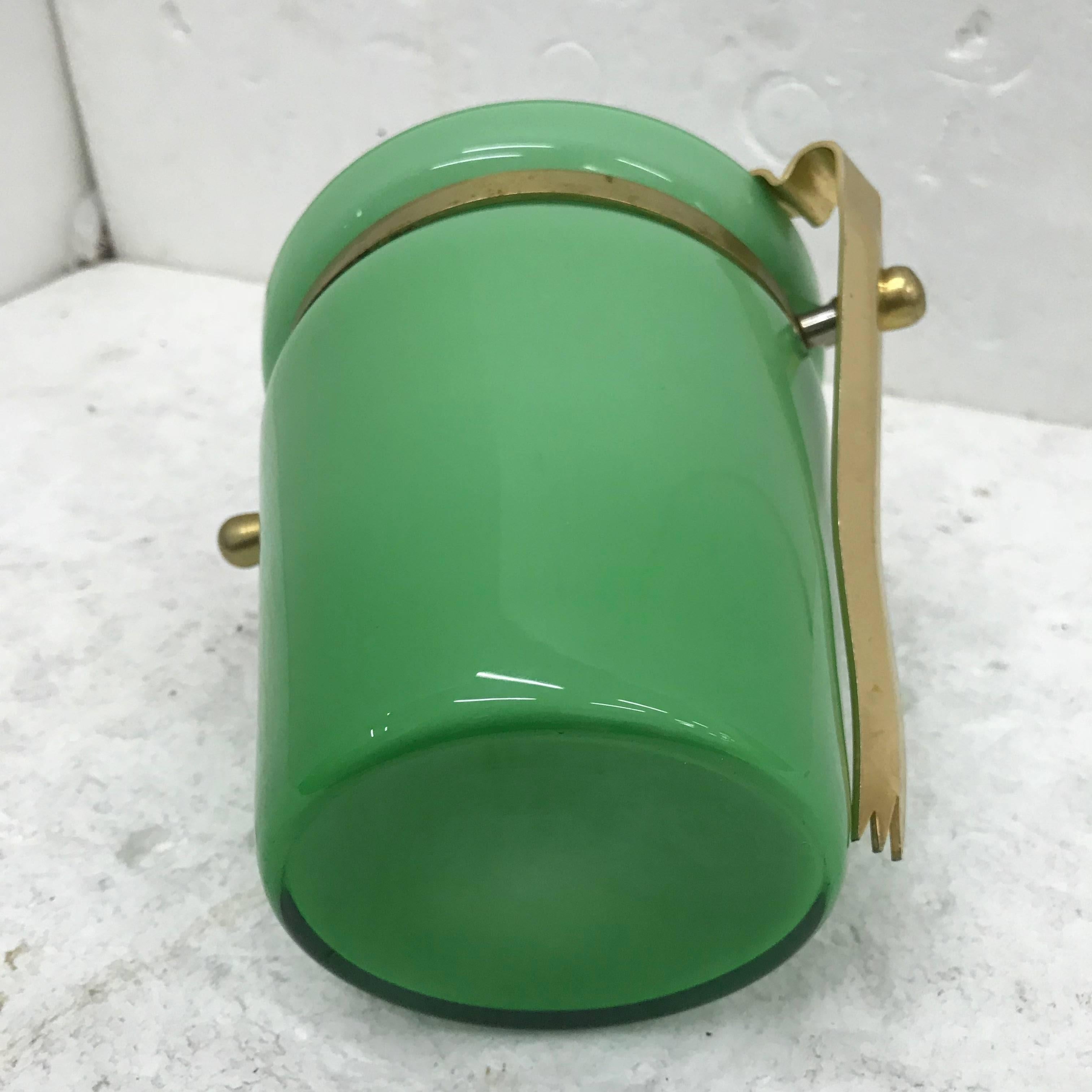 Italian Mid-Century Modern Opaline Ice Bucket 3